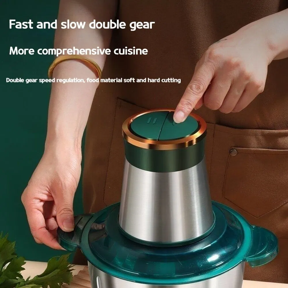Versatile 2.1-3L Stainless Steel Electric Meat Grinder for Home and RV Use