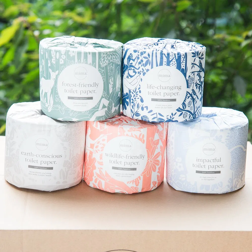 Factory Price Without Flavor No Dyes 100% Bamboo Toilet Tissue Roll