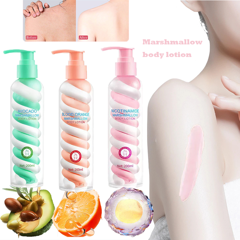 200ml Body Lotion Cream Care Moisturizing Aroma Niacinamide Avocado Body Lotion with Fragrance Whitening Face Body Cream