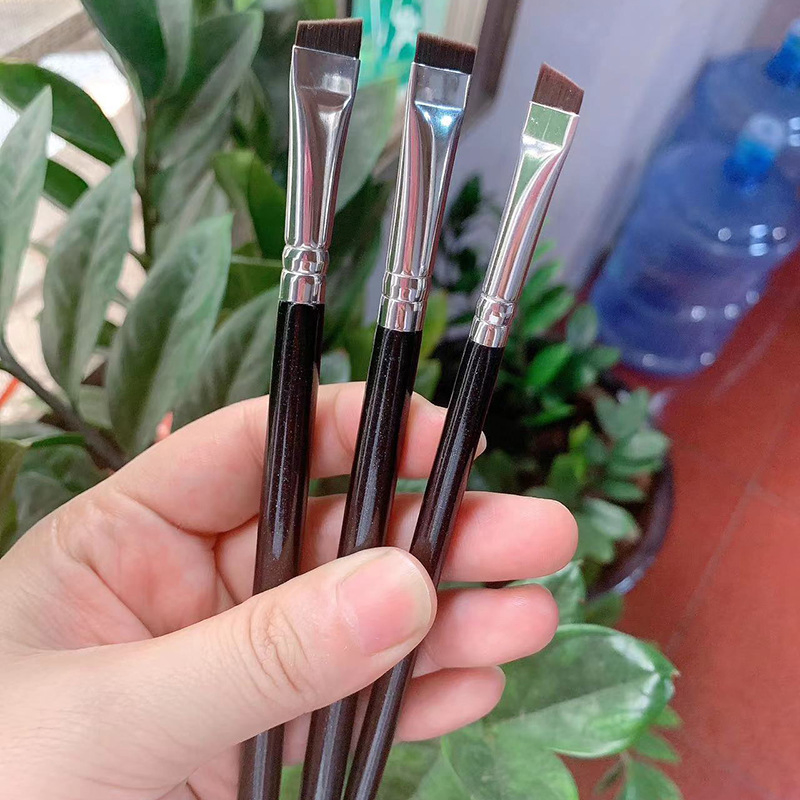 Flat Wooden Ultra-Thin Angled Eyebrow Brush Angle Brush for Eye Brows
