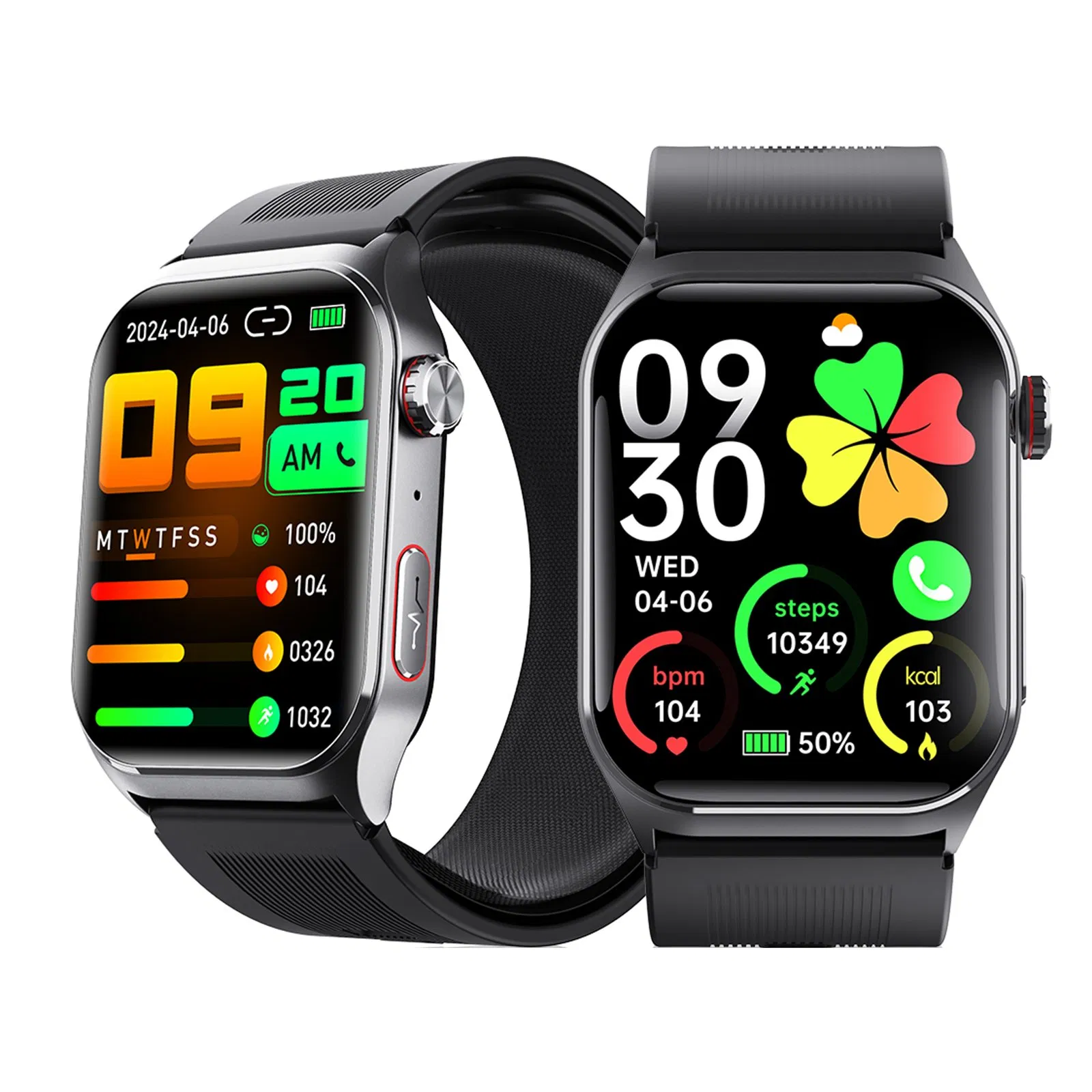 Smart Watch with Blood Pressure Monitor, Heart Rate & Sleep Tracking, Sos Fall Detection, Voice Broadcast, Air Pump Health Smart Watch for Seniors