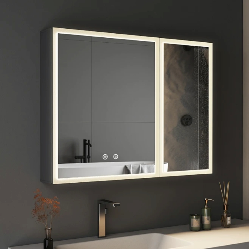 Wall Mounted LED Bathroom Mirror Espejo 4mm 5mm 6mm Thickness