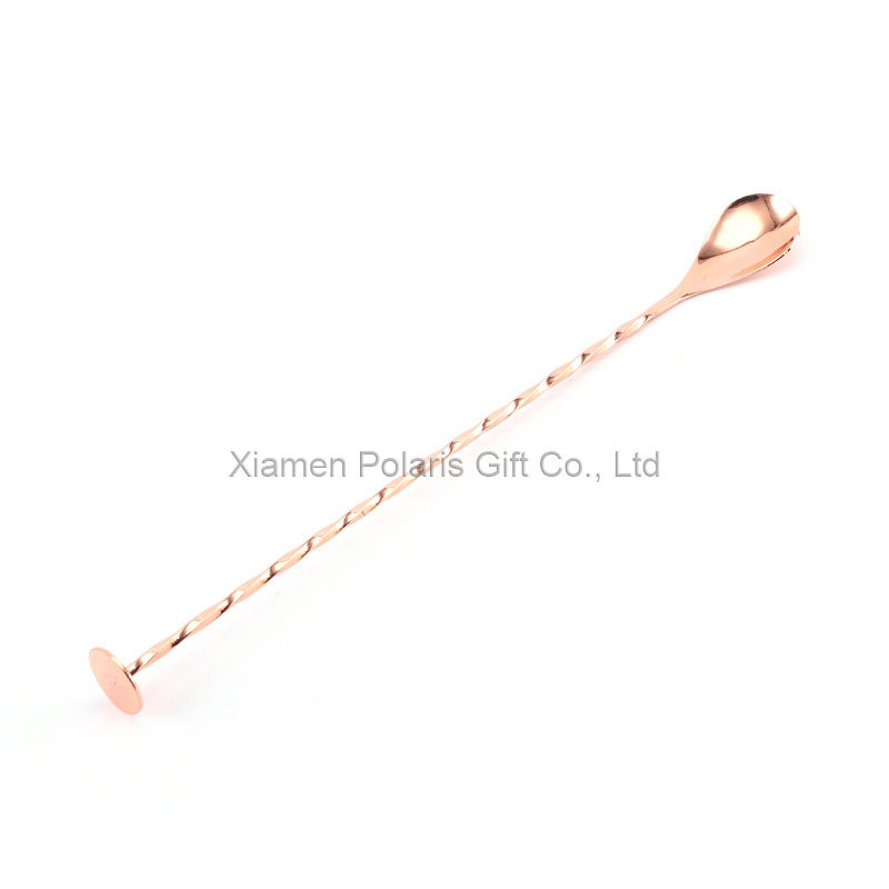 Custom 700m Bartender Kit with Goblet and Muddler Bar Set Rose Gold Stainless Steel Cocktail Shaker Set