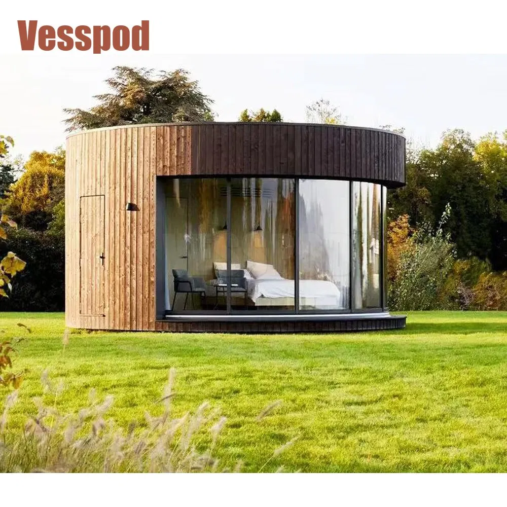 Vesspod Outdoor Custom Big Round House Quick Installation Circle House Prefab Homes Airbnb Villa Hotel Glamping Dome Wooden House Luxury Circle Frame