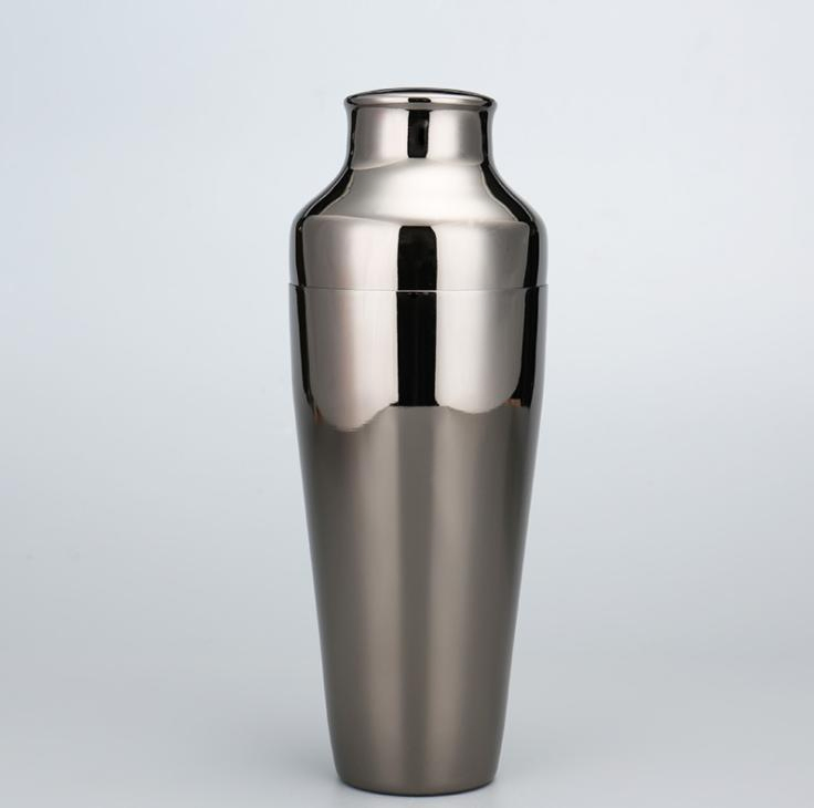 Шейкер для коктейлей из нержавеющей стали, черный/розовое золото