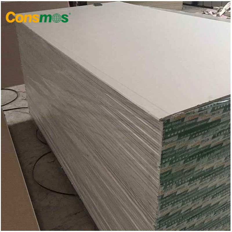 1220*2440mm 9mm 12mm Gypsum Board for ceiling and Construction