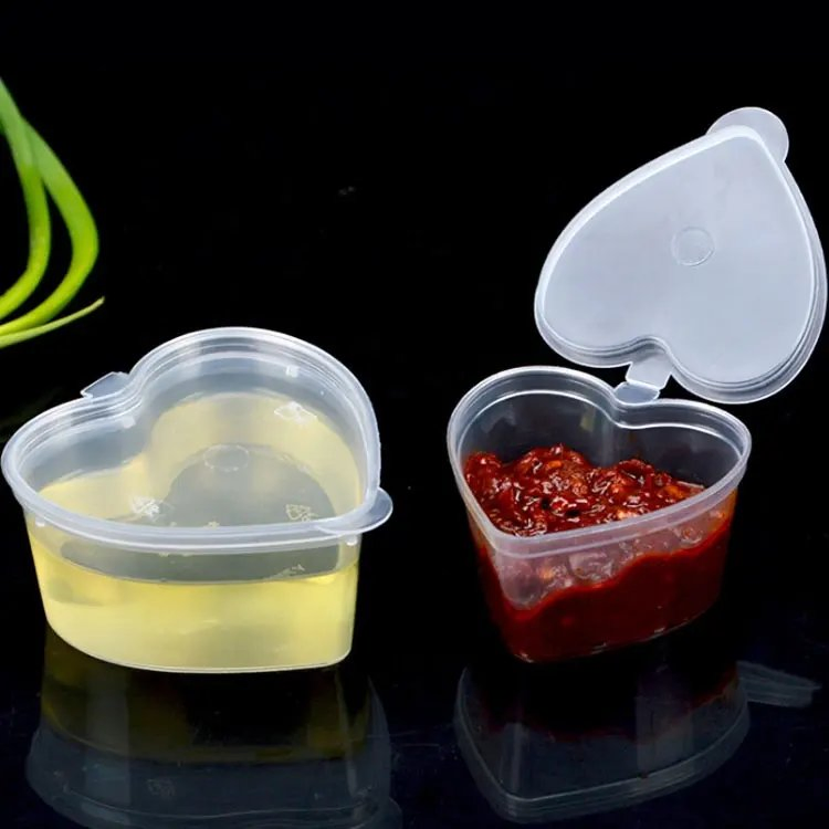 Throwaway PP Material Cups with Lids for Condiment and Pudding Single - Serve