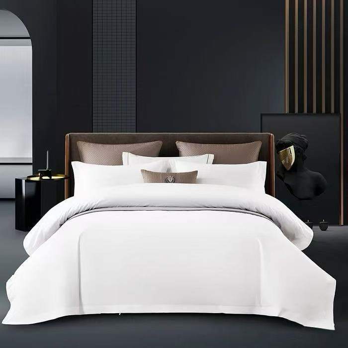 OEM/ODM Wholesale Luxury White Premium 100% Cotton Bedsheet Quilt Comforter Duvet Hotel Bedding Set