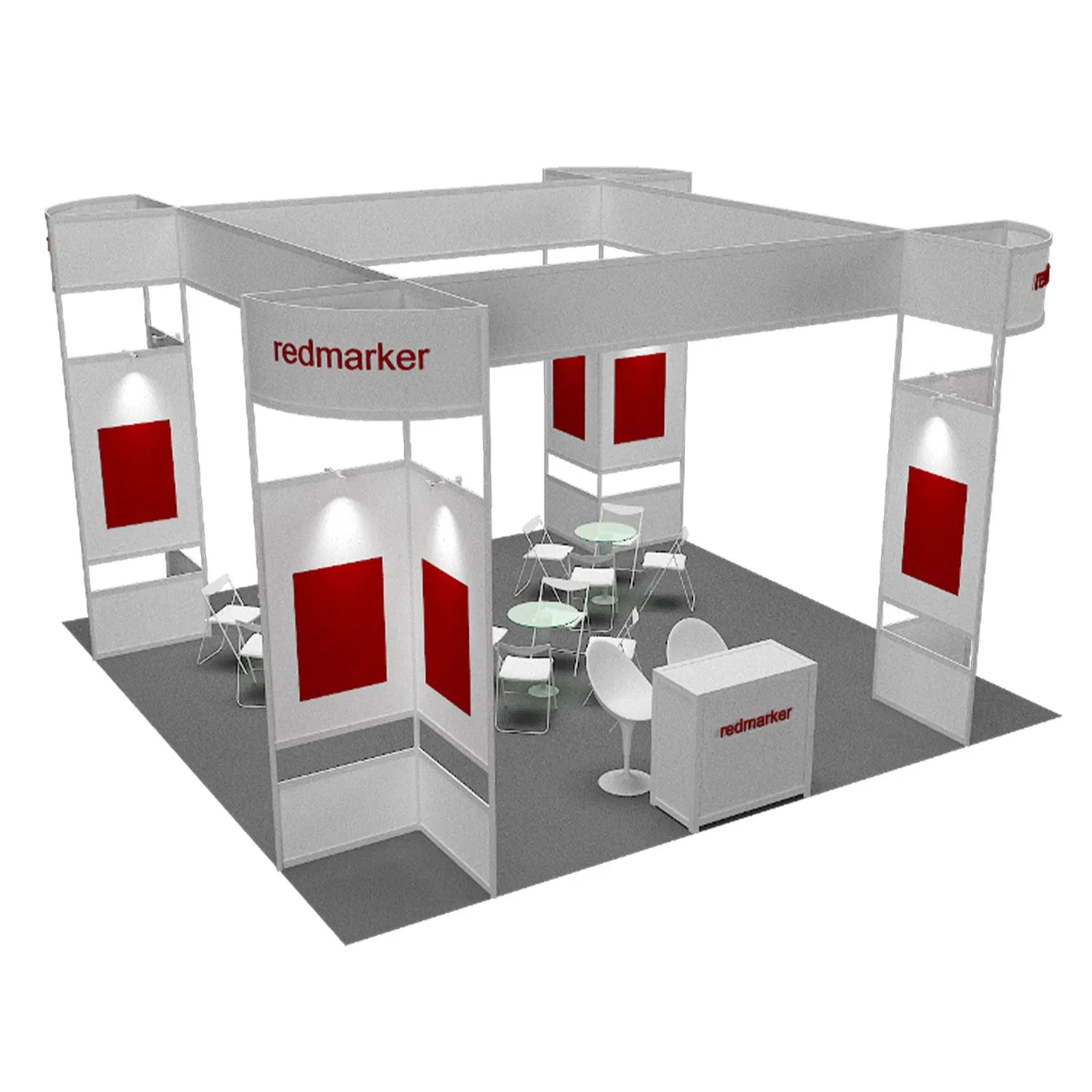 Folded Upright Column Customized (3X3, 3X6, 3X9, 6X6, 6X9 etc) Shop Rack Stand