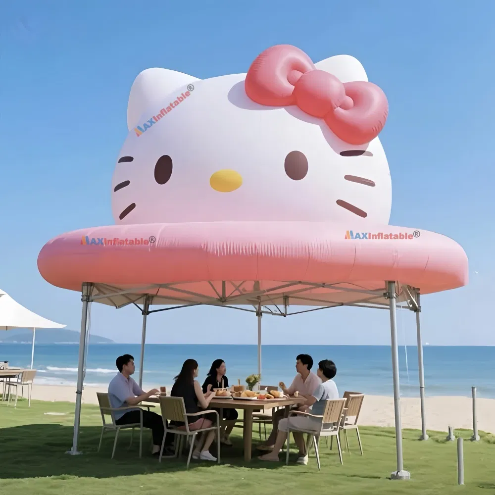 Dreamy Inflatable Bowknot Hat Tent for Beach Fun