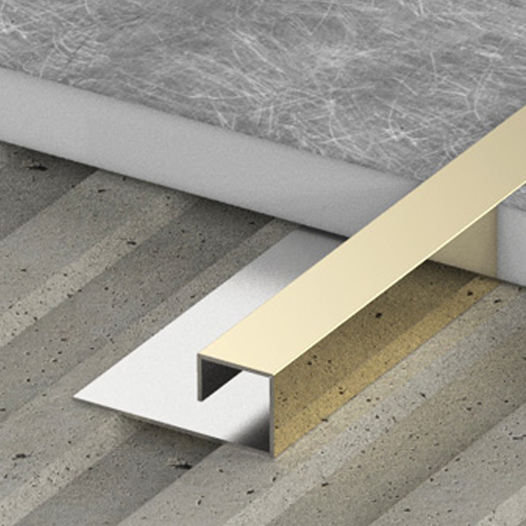 316 Gold Color Stainless Steel Metal Tile Edge Trim with U T L Customize Shape