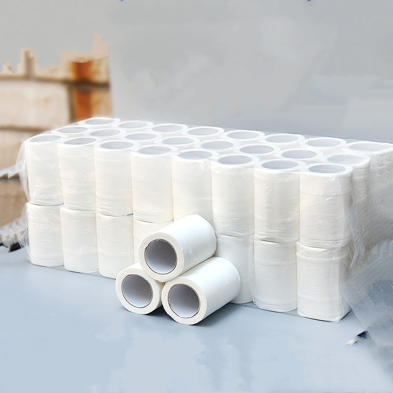 Custom OEM Bamboo Pulp White 4ply Fragrance-Free Embossed Water-Soluble Disposable Ultra-Soft Baby Toilet Roll Paper