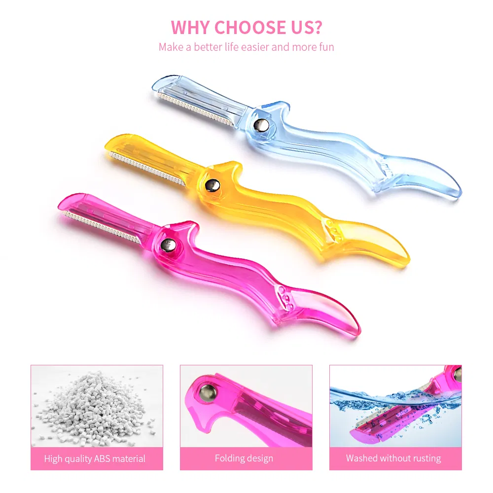 New Design Folding Paper Disposable Tool Women Facial Single Blade Safety Eyebrow Shaving Razor