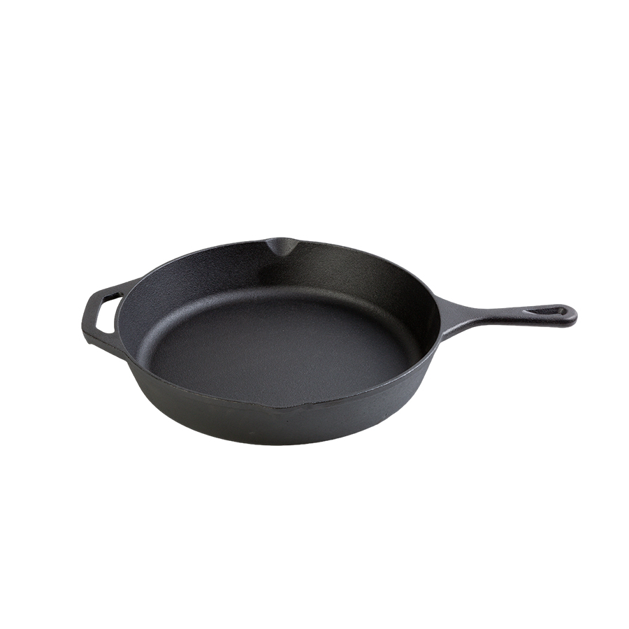 Pre-Seasoned Cast Iron Skillet with Spout