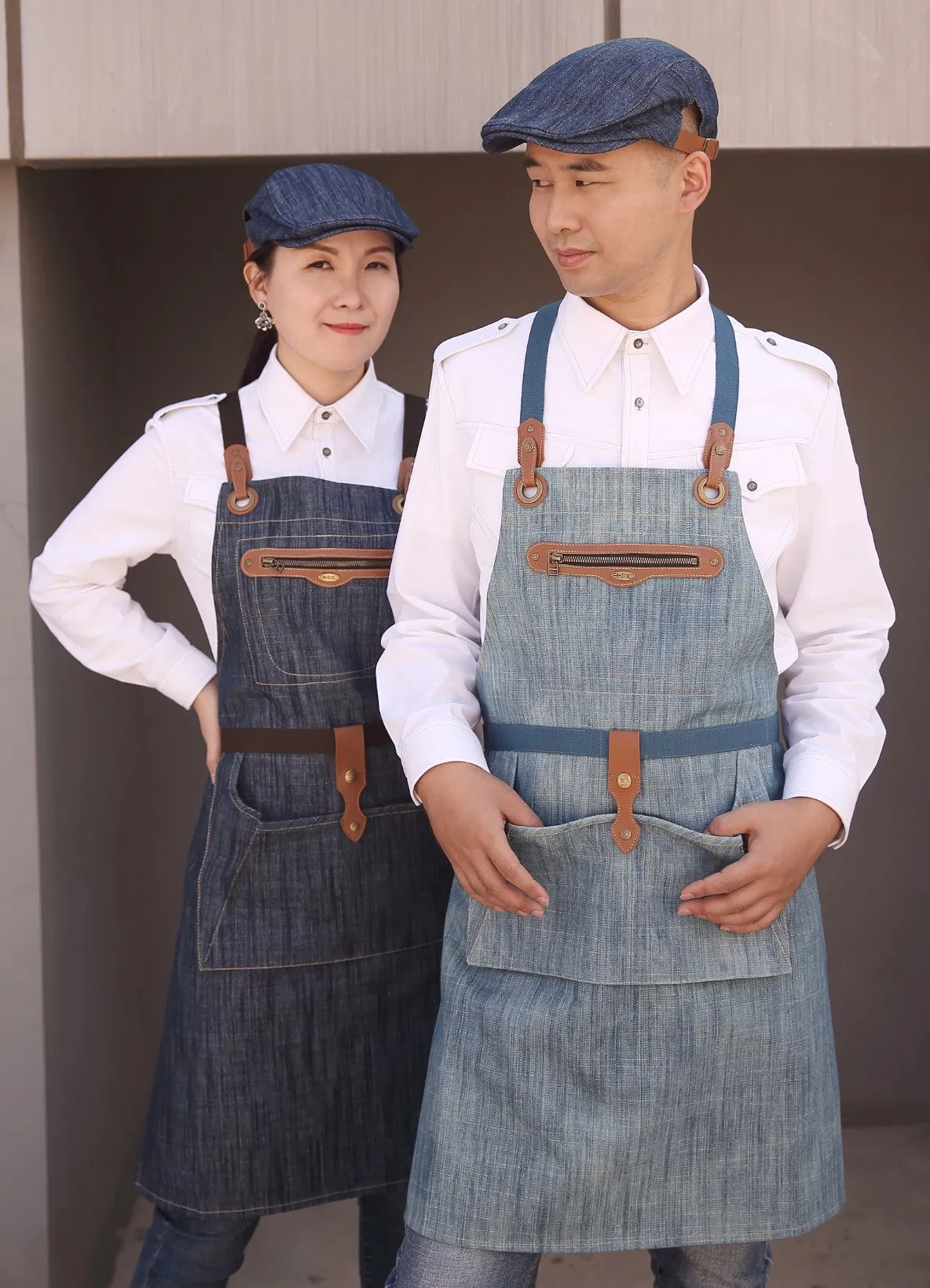 Black Kitchen Crafting Baking Restaurant Cotton Men Women Adjustable Apron