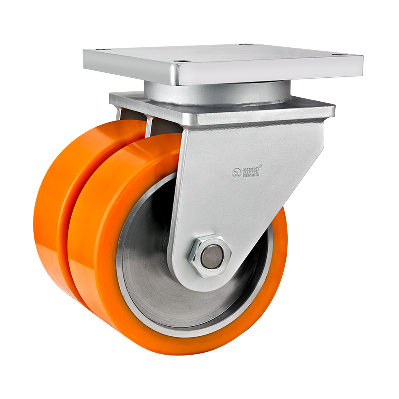 3" 4" 5" 6" 8" 10" 12" Double Wheel 2 Ton Twin Wheels Design Caster Steel /PU Caster Agv Heavy Duty Caster Wheels