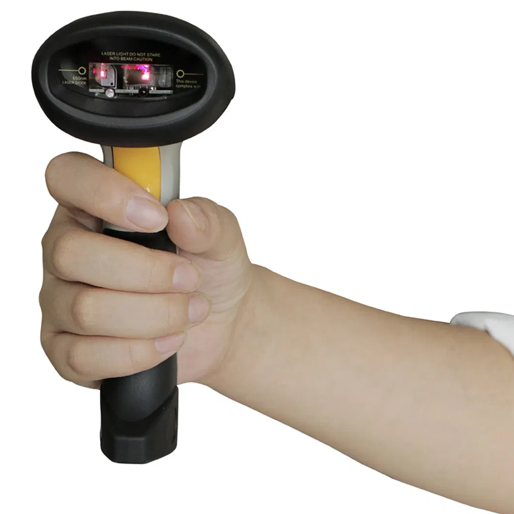 Handheld Wired USB and Wireless Bluetooth 1d Laser Barcode Scanner for Smart Phones/Tablets/Laptops