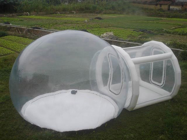 2023 New Camping Clear Transparent Inflatable Bubble Tent with Tunnel for Sale