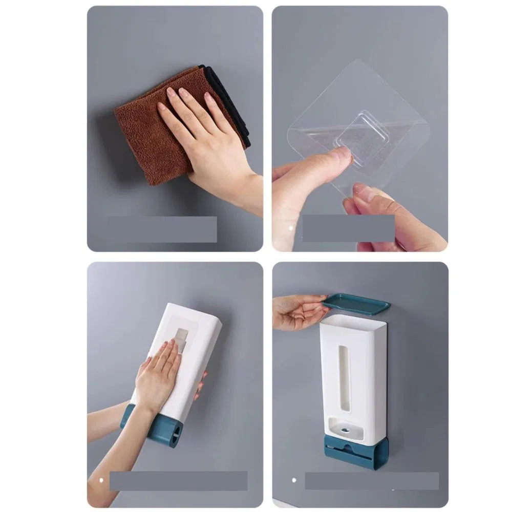 Wall Hanging Garbage Bag Storage Box Organizer for Kitchen and Bathroom Mi25632