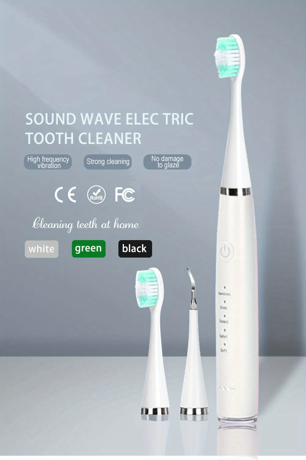 Custom Logo Sonic Electric Dental Scaler Calculus Remover Plaque Tartar Toothbrush