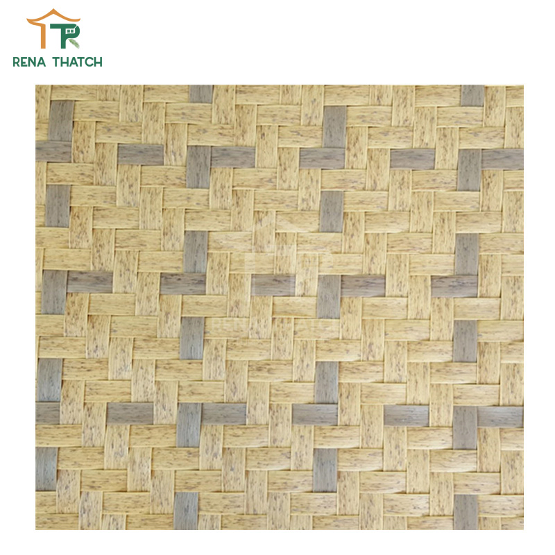 Class a Flame Retardancy Synthetic Bamboo Knitting Plastic Rattan Sheet Ceiling Matting