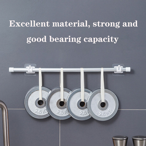 Nail-Free Adjustable Curtain Rod Holder Clamp Hooks