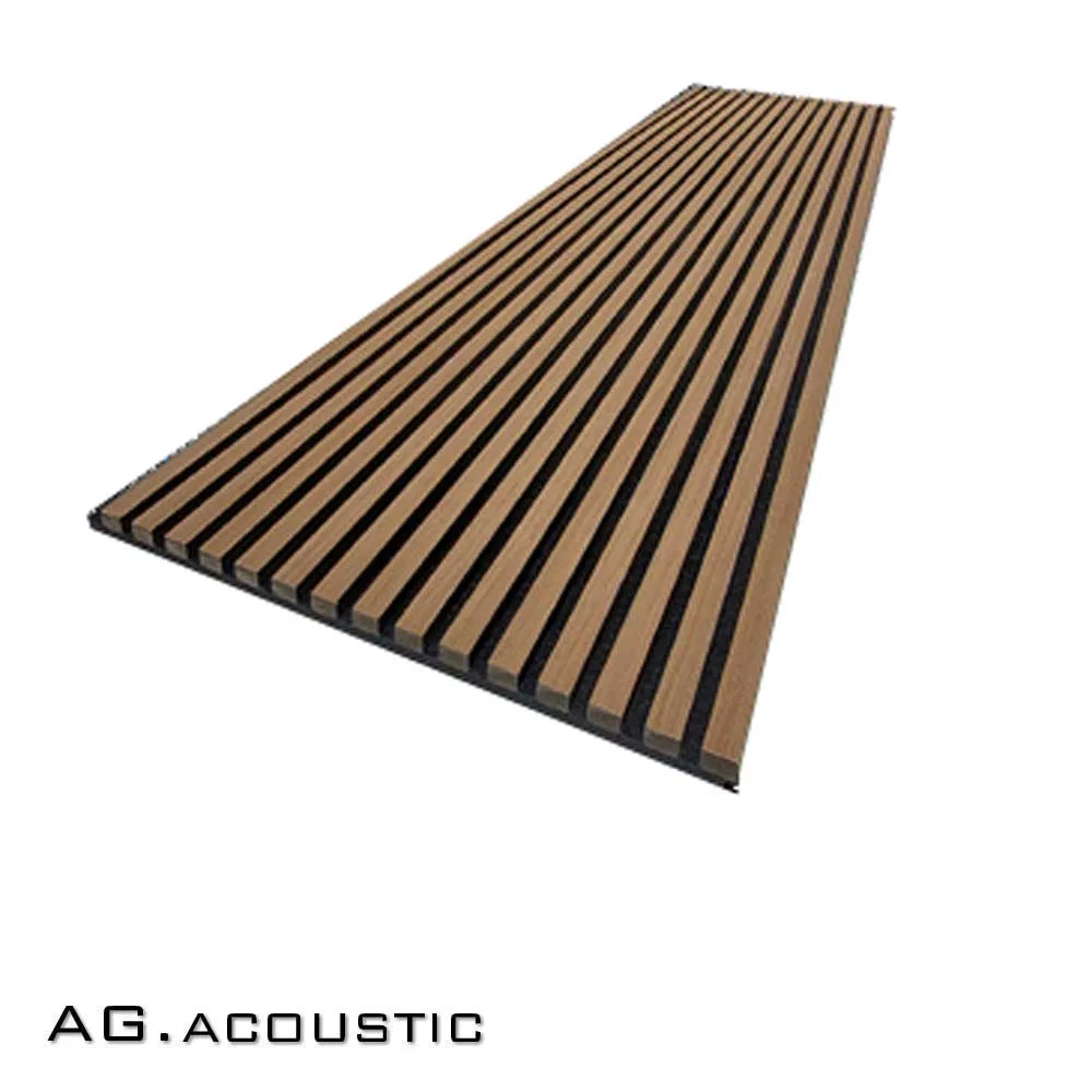 AG. Acoustic Sound Solution Veneer Surface 9mm Polyester Fiber Felt Wooden MDF Acoustic Slats