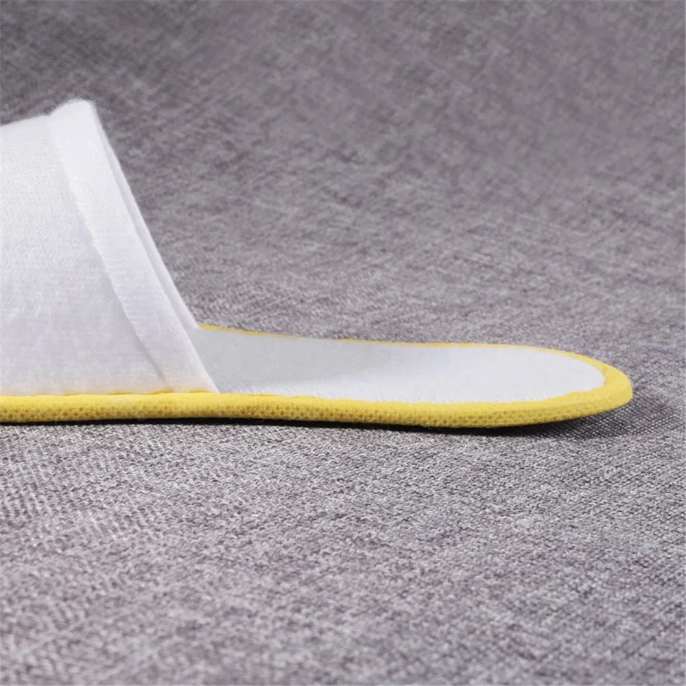 Disposable Slipper with Yellow Strip for Hotel Room Factory Price