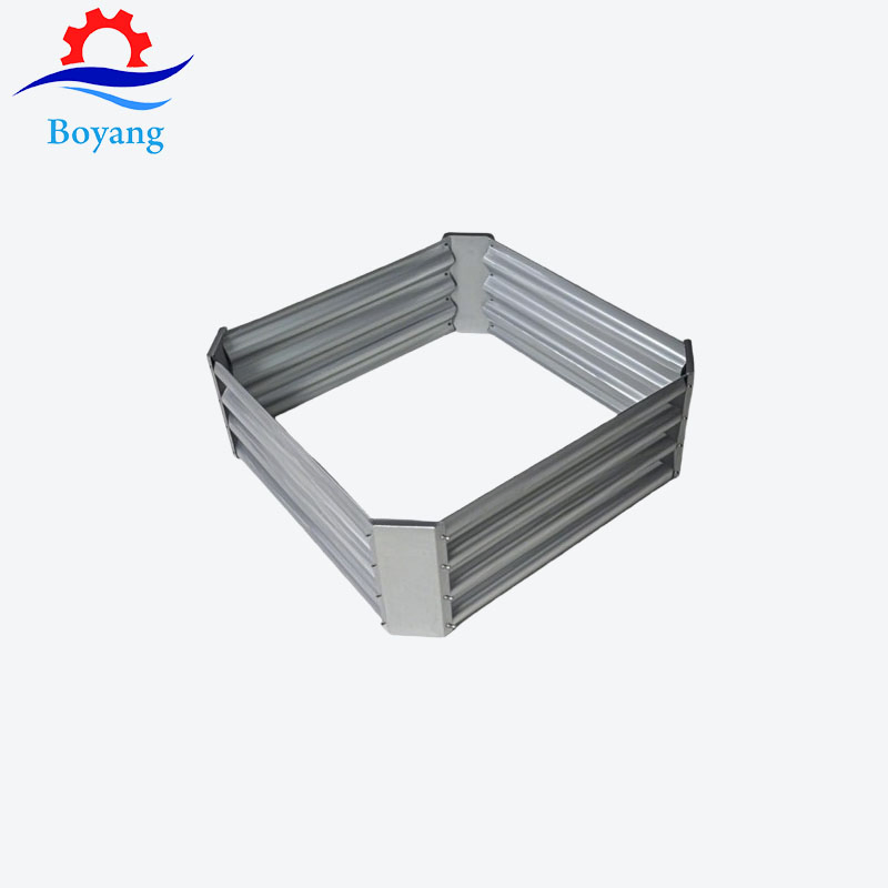 Custom Galvanized Metal Raised Outdoor Corrugated Planter Box Garden Bed