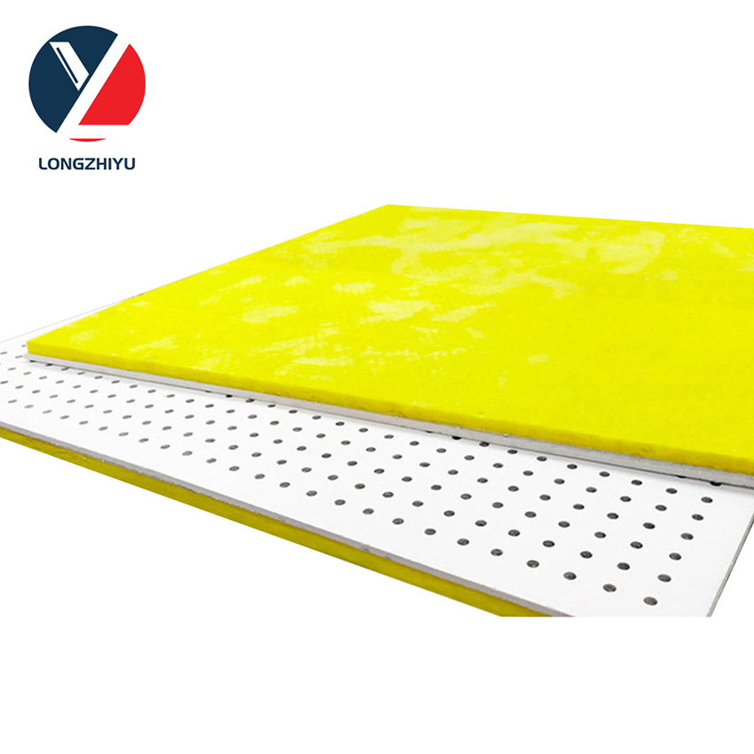 Wholesale Market Noise Reduction Rock Wool Perforated Gypsum Soundproofing Board
