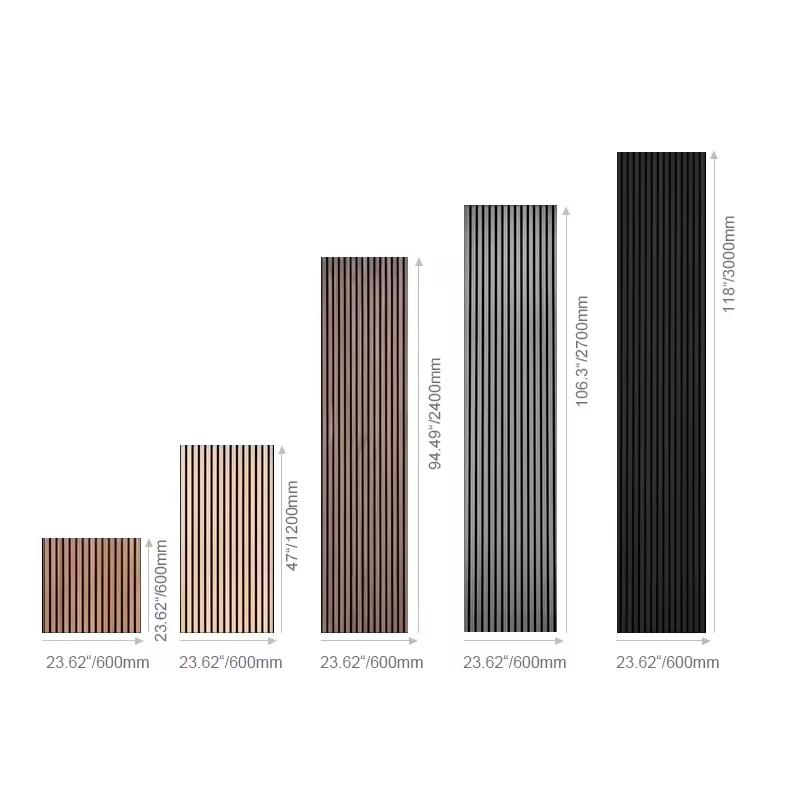 Factory Akupanel Wall Ceiling Wood MDF Slat Grille Sound Proofing Acoustic Panel