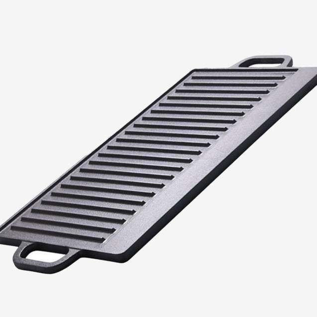 Чугунная сковорода-гриль с двумя ручками