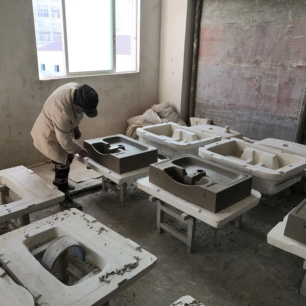 Wholesales Round Durable Bathroom vessel basin with Art strip design