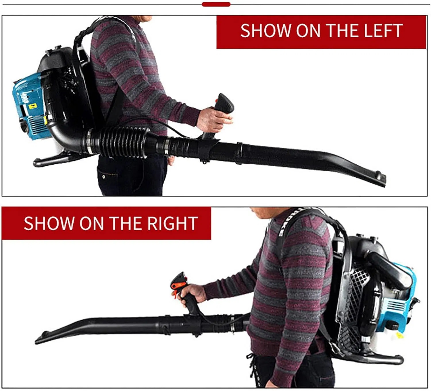 3kw 75.6cc 4-Stroke Backpack Leaf Blower Garden