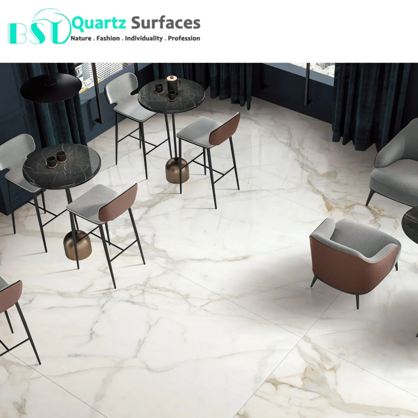 Grey Color Sintered Stone for Kitchen Cabinet Countertop