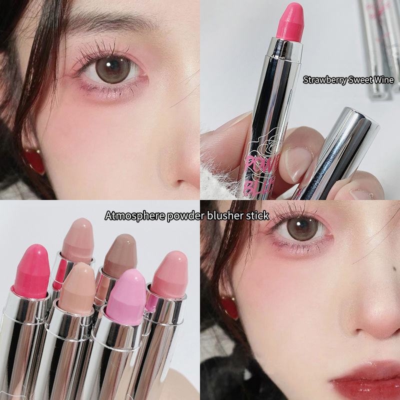 Ditong OEM ODM Creamy Organic Pink Blush Pen 2 in 1 Multifunction Cheek Blush Stick