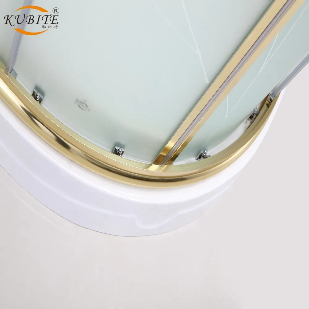 Minimalist Modern Design Semi-Circular 304 Stainless Steel Walk-in Shower Enclosure