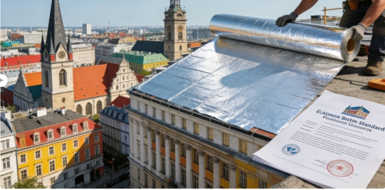 Vapor Barrier Fiberglass Insulation Aluminum Foil Coated Fiberglass Cloth for PIR Board