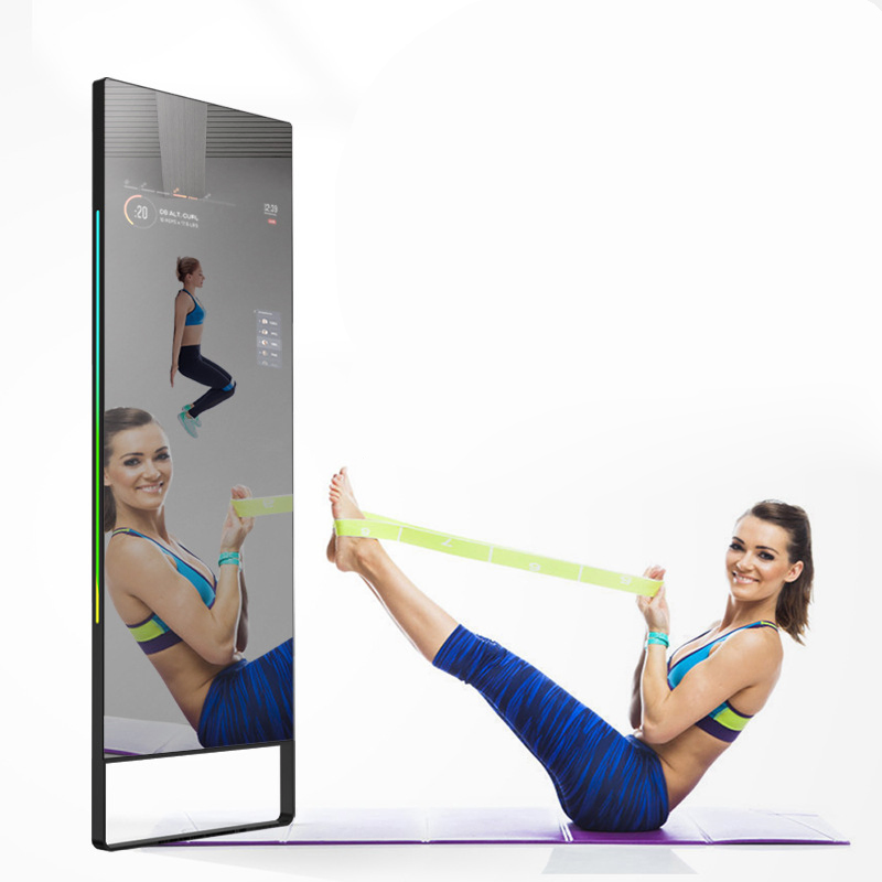 Android Magic Mirror Touch Screen Fitness Interactive Mirror Adversting Machine Display