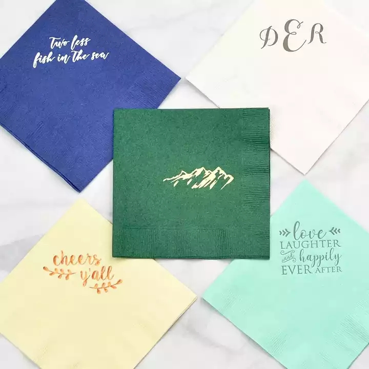 23*23cm, 25*25cmcolor Decorative Cocktail Paper Napkin Christmas Paper Dinner Napkins with SGS Certificate