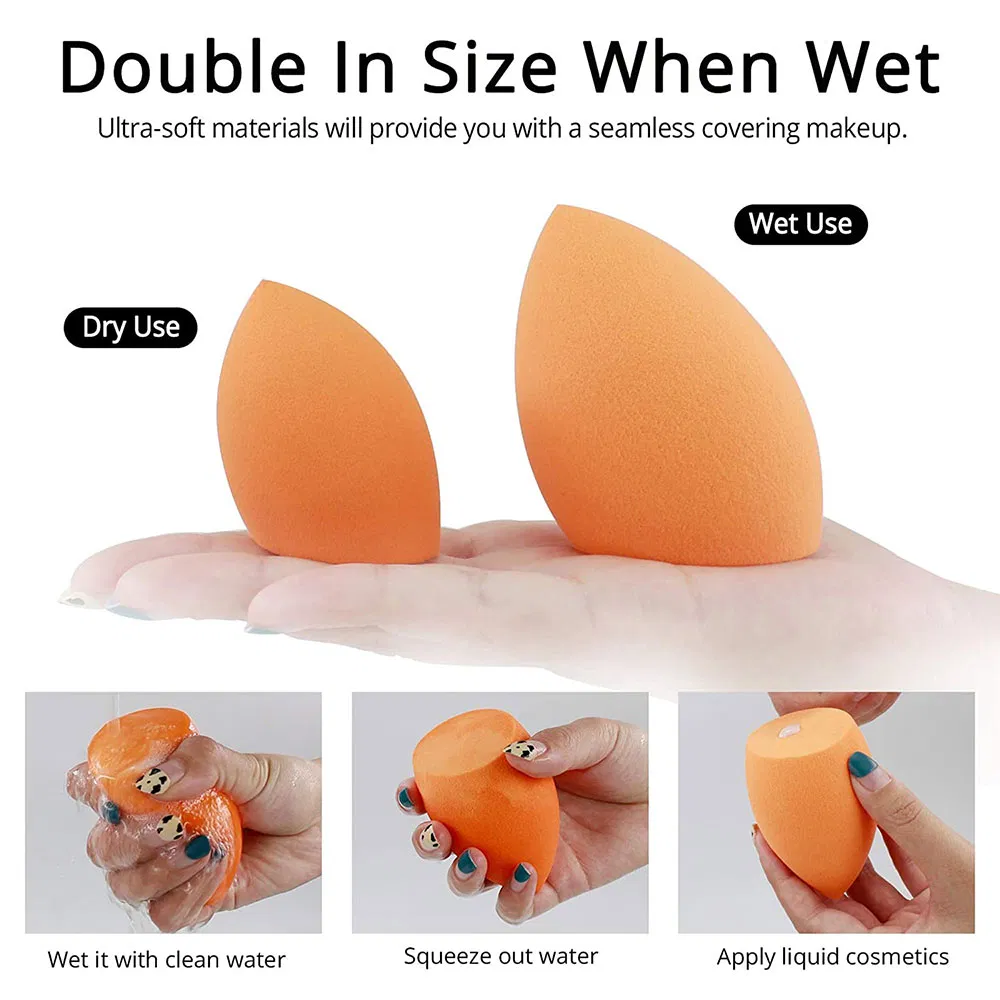 Non-Latex Muti-Colored Foundation Blending Beauty Makeup Sponges