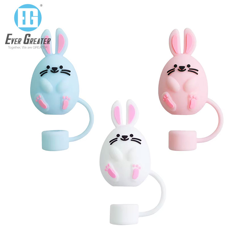 Custom Design Dust-Proof Reusable Straw Tips Lids Straw Topper Straw Cover