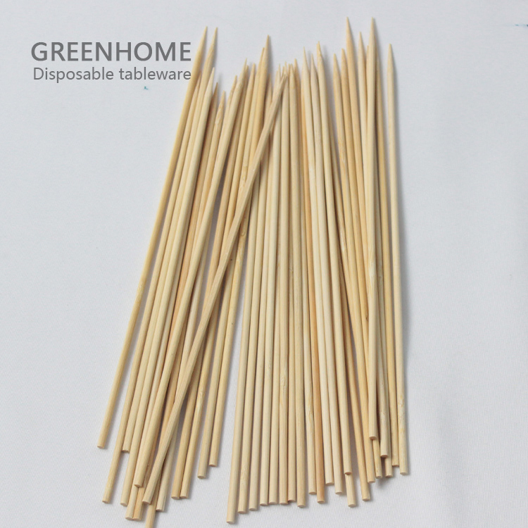 Disposable Biodegradable Simple Style Design Natural Environmental 200mm Bamboo Stick for BBQ