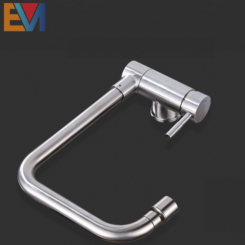 All Steel 304 Stainless Steel Single Handle Kitchen Faucet