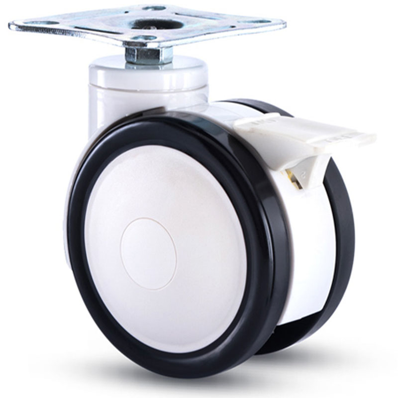 Multi Function Brake Plate Mount Medical Caster