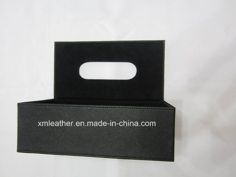 Hotel Restaurant Leather Facial Tissue Paper Holder Napkin Box