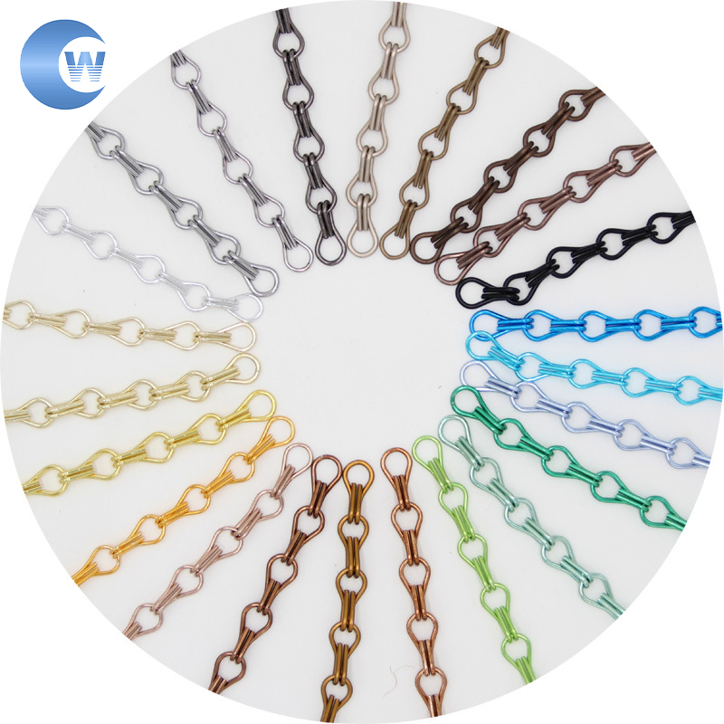Anodized Metal Decorative Wire Mesh Aluminum Hook Chain Link Curtain, Hotel Curtain Wall Screen, Home Window Door Anti Fly Insect Curtain, Room Divider Curtain