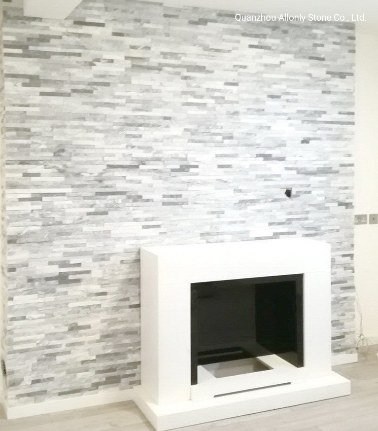 Decorative Cloud Grey Quartzite Wall Cladding Nature Stone Fireplace Wall