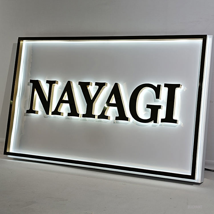 Custom Laser Cut 3D LED Sign Backlit Illuminated Metal Channel Letters Personalized Business Logo Reception Wall Company Sign