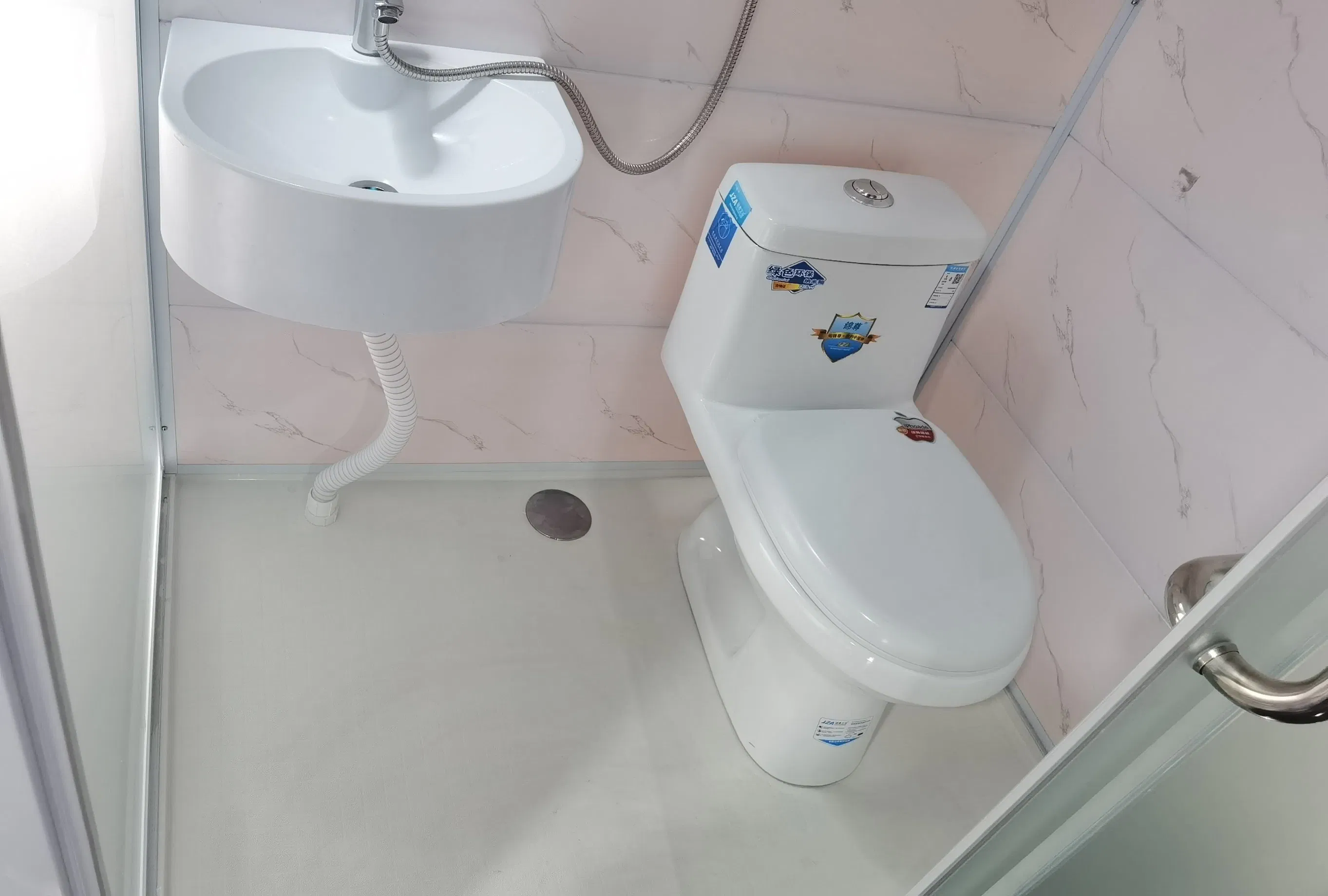 Quick Install Shower Room with Toilet Prefab Modular Unit All in One Bathroom Pods Ceiling Integrated Bathroom Heater